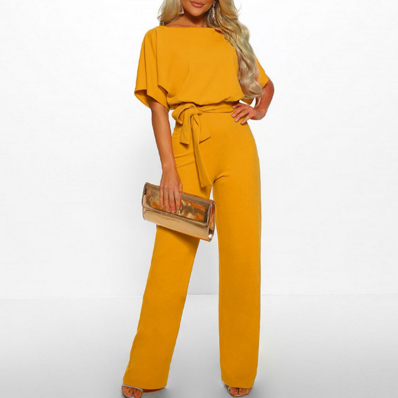 Jumpsuit voor Vrouwen Elegante Avondjurk Zwarte Katoen