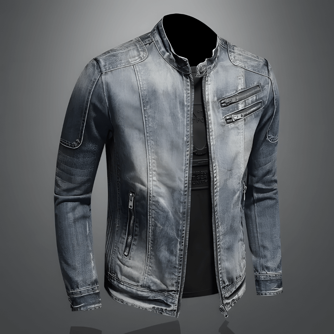 Retro Spijkerjack voor Heren – Vintage Look met Zakken