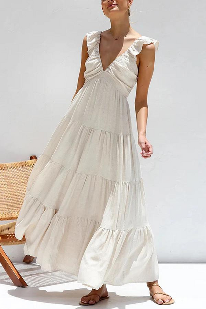 Maxi Jurk Luchtig Elegante Lage Jurk voor Vrouw - Mode Vibes
