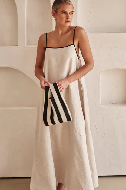 Vrouwelijke Zomerjurk Beige Jurk voor Dames