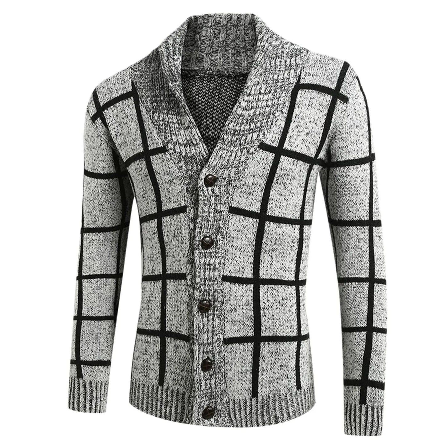 Gebreid Vest Geruit Trendy voor Dames