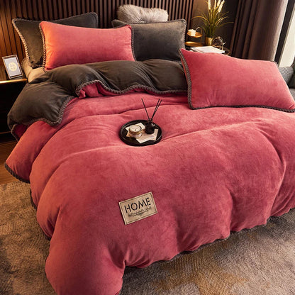 Zachte Fleece Dekbedovertrek Set Luxe Fluwelen Dekbed
