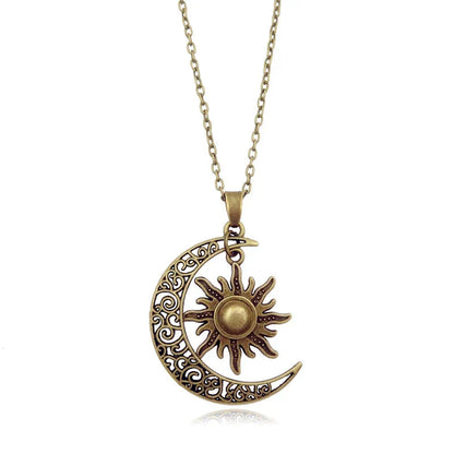 Zonne- en Maanketting Gouden Halsketting met Symboliek - Mode Vibes