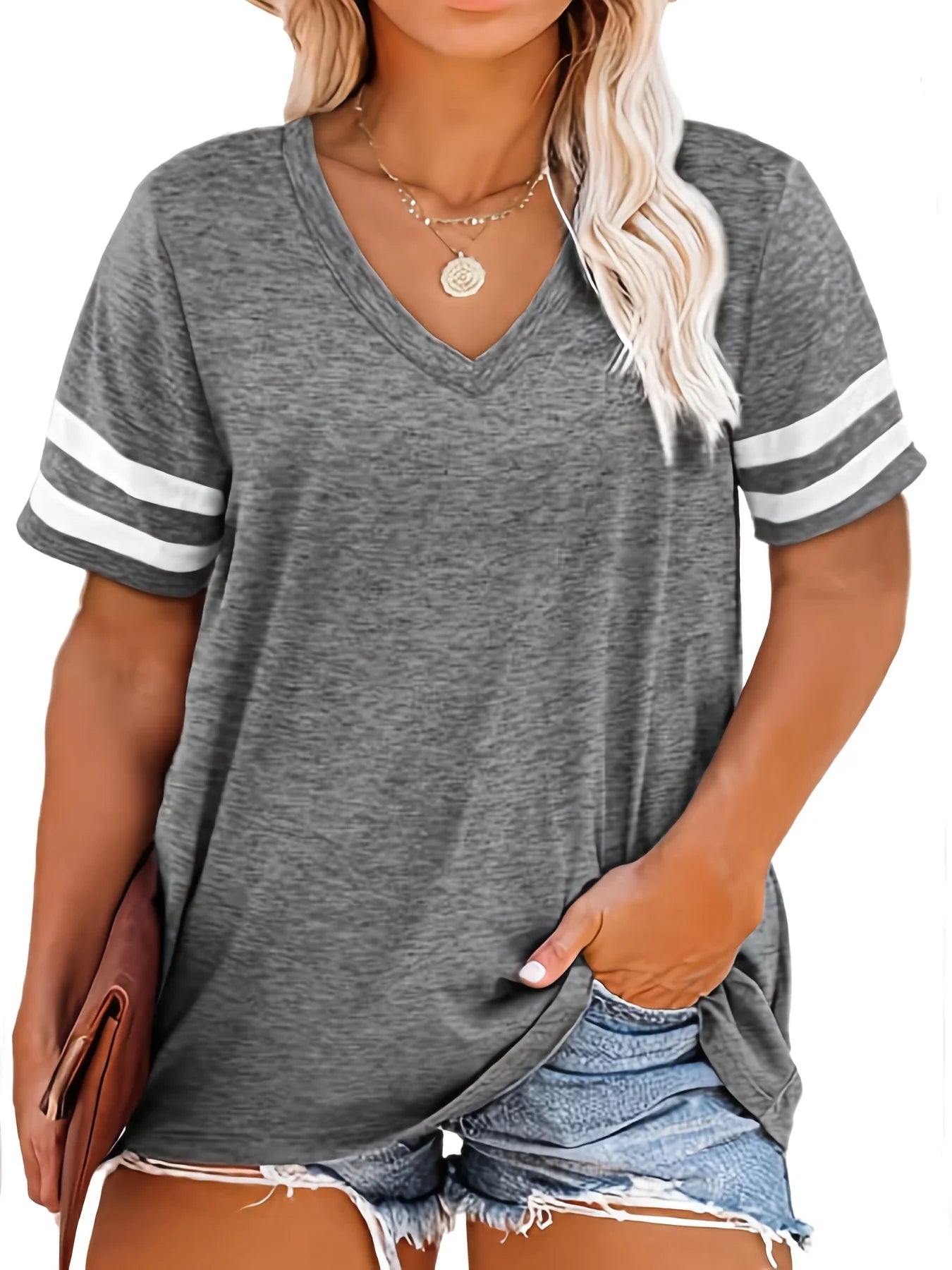 Plus-Size Casual Shirt met Stretch