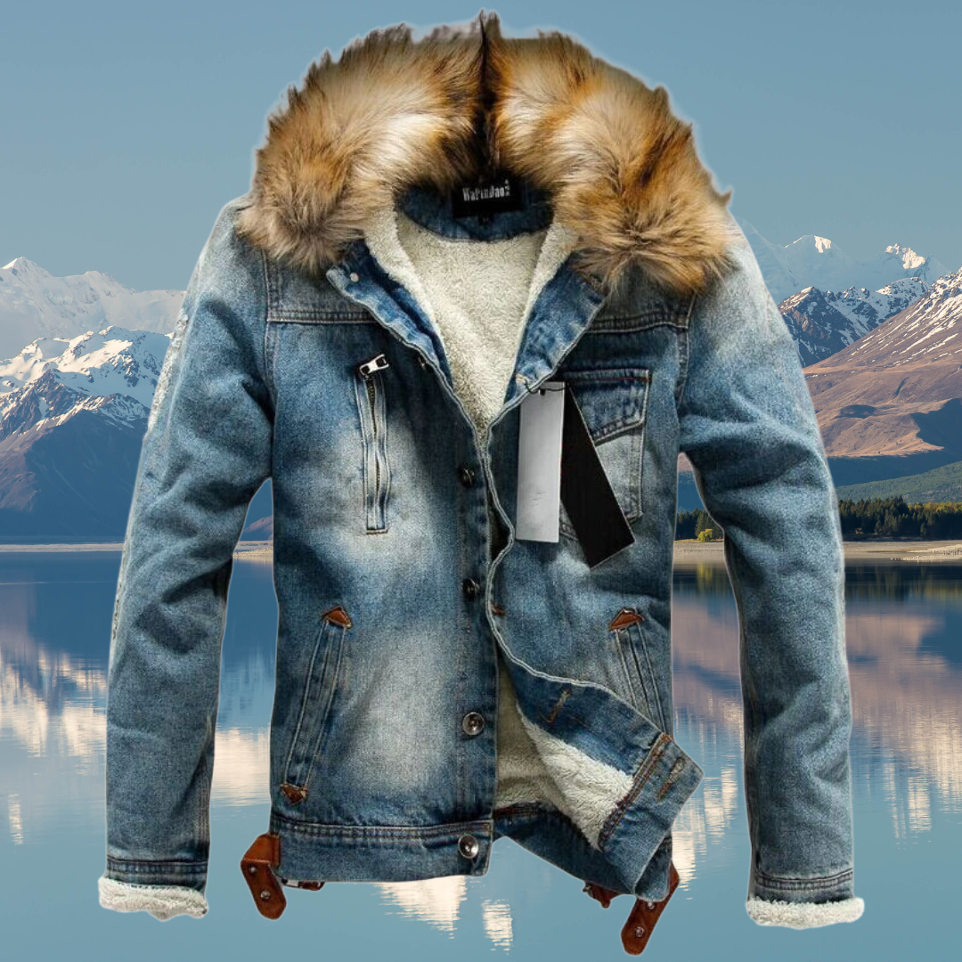 Dikke Spijkerjas Chic Designer Stijl