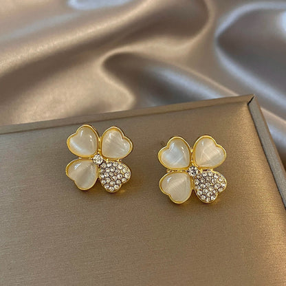Klavertje Vier Oorbellen Geluksbrenger Elegante Oorhangers