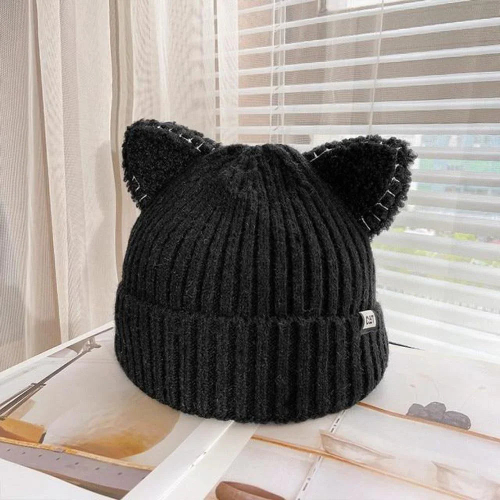 Kattenmuts Gebreid Warm met Oren