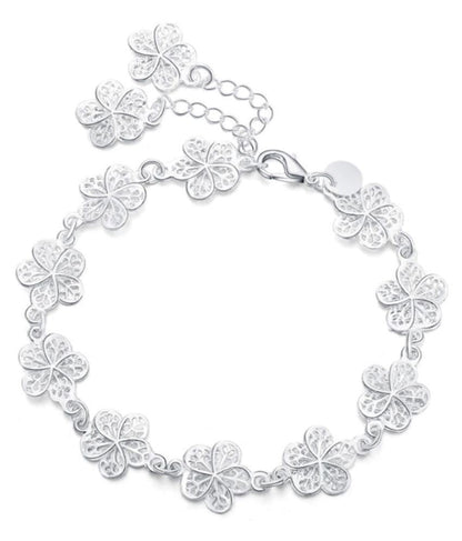 Zilveren Armband met Unieke Schakels en Filigraan Detail