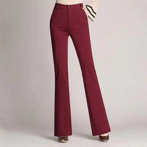 Hoge Broek Slank Uitlopende High Waist Jeans voor Vrouw