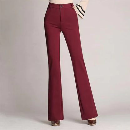 Hoge Broek Slank Uitlopende High Waist Jeans voor Vrouw