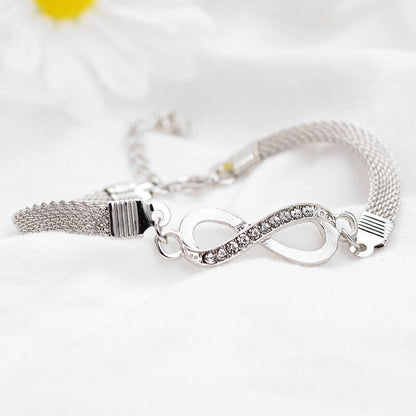 Zilveren Infinity Armband Elegante Sieraden - Mode Vibes