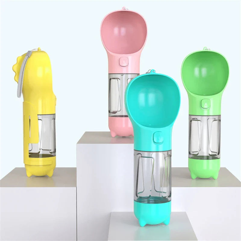 Draagbare Waterfles voor Huisdieren 3-in-1