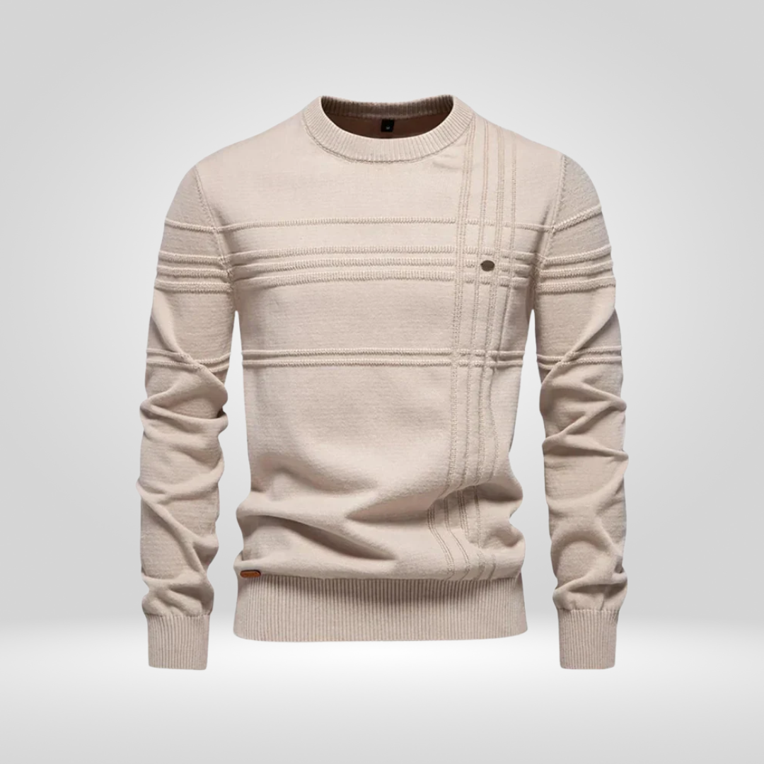 Heren Trui Gebreide Pullover Slim Fit Ademend Katoen
