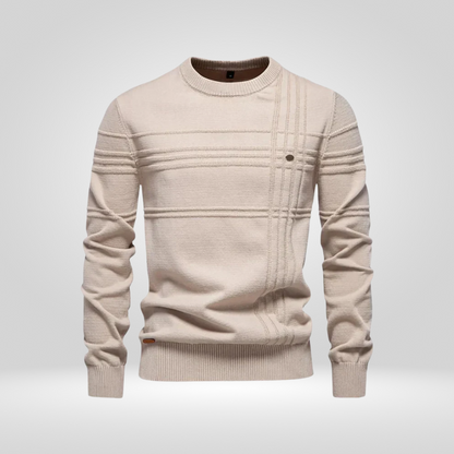 Heren Trui Gebreide Pullover Slim Fit Ademend Katoen