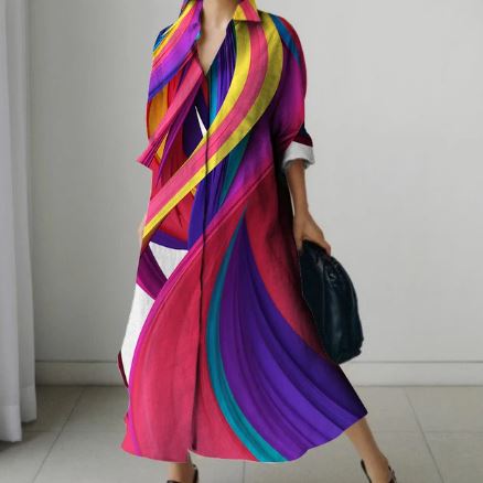 Elegante Overhemdjurk voor Dames Korte Mouw Stijlvol - Mode Vibes