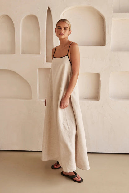 Vrouwelijke Zomerjurk Beige Jurk voor Dames