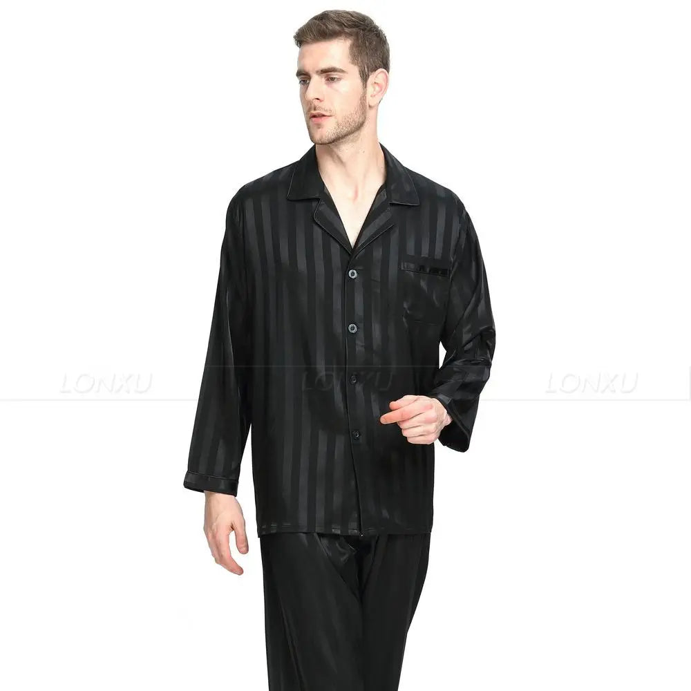 Luxury Pyjama voor Heren | Strakke Zijden Lounge Set