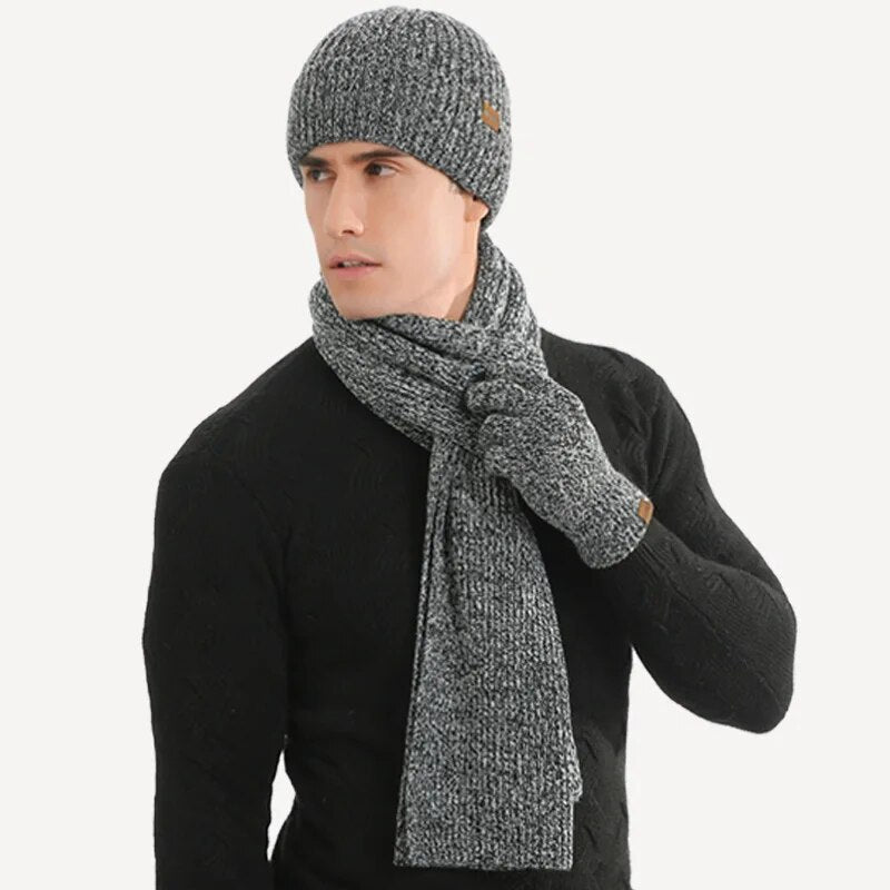 Warme Winterset met Muts, Sjaal en Handschoenen