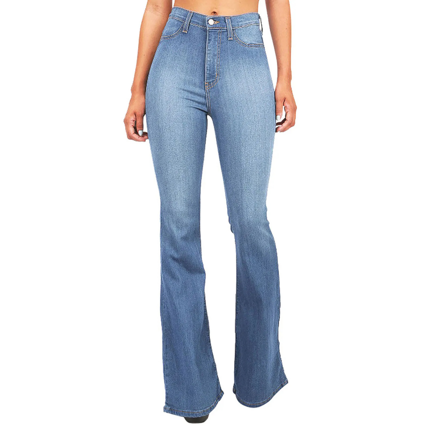 Hoge-taille flared damesjeans – Retrolook & comfort