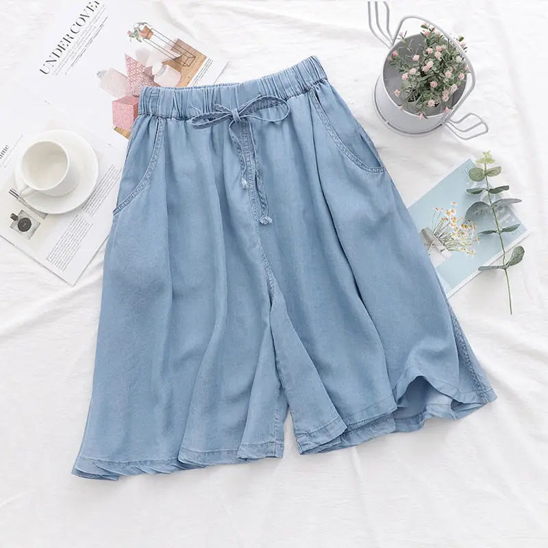 Plus Size Short Ruimvallend Casual Dame Shorts