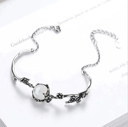 Zilveren Armband met Maansteen Edelsteen Sierarmband