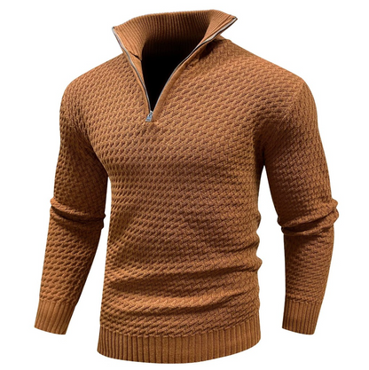 Gebreide Trui Half Zip Wolmix Zacht en Comfortabel
