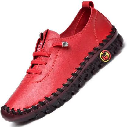 Dames Loafer Comfortabel Plat Leer