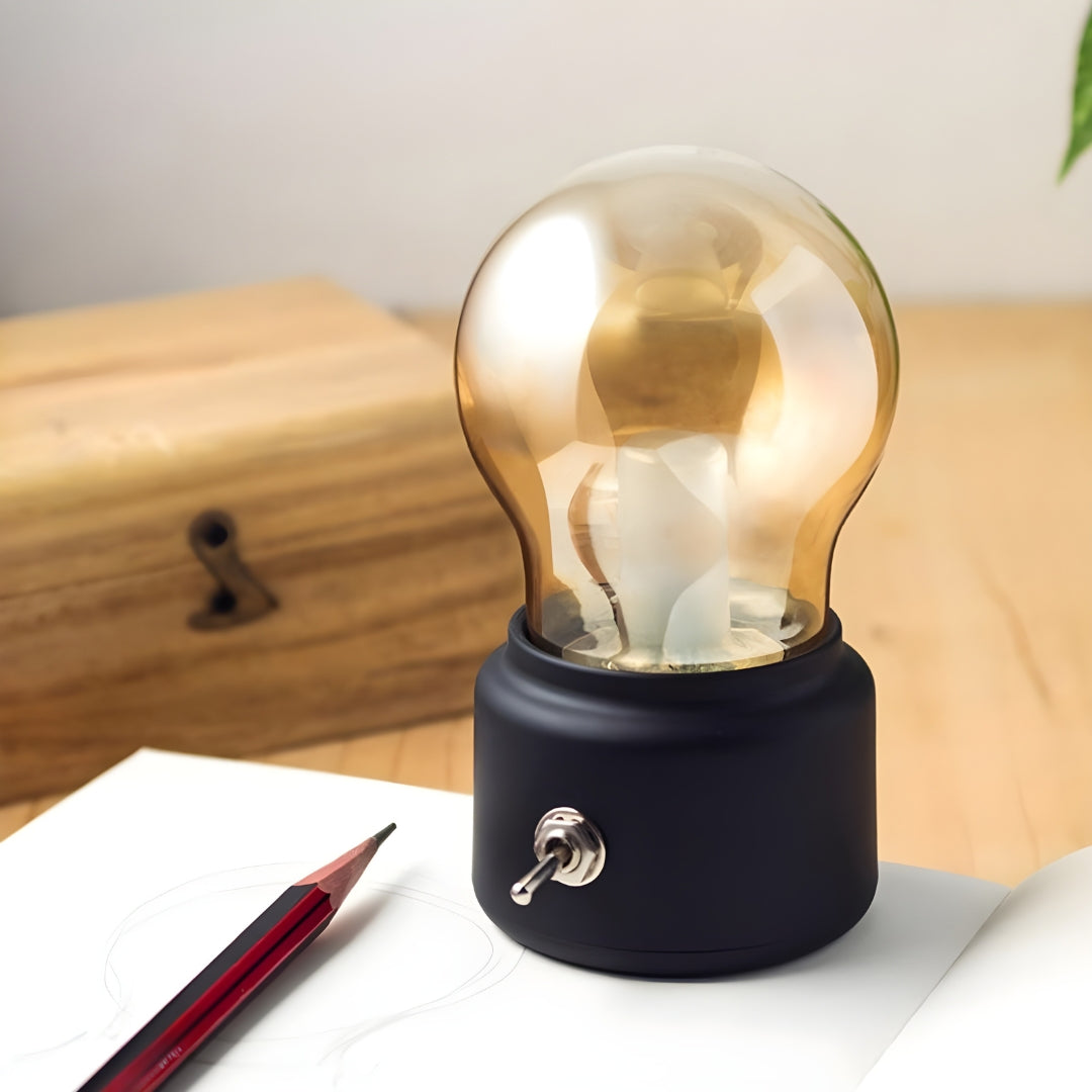 Retro Tafellamp Draagbaar Met USB Opladen
