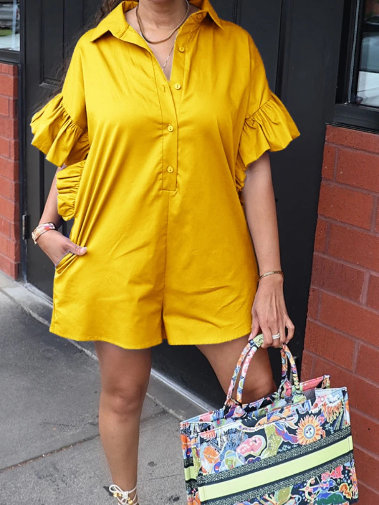 Plus Size Playsuit Casual Zomer Jurk voor Vrouw