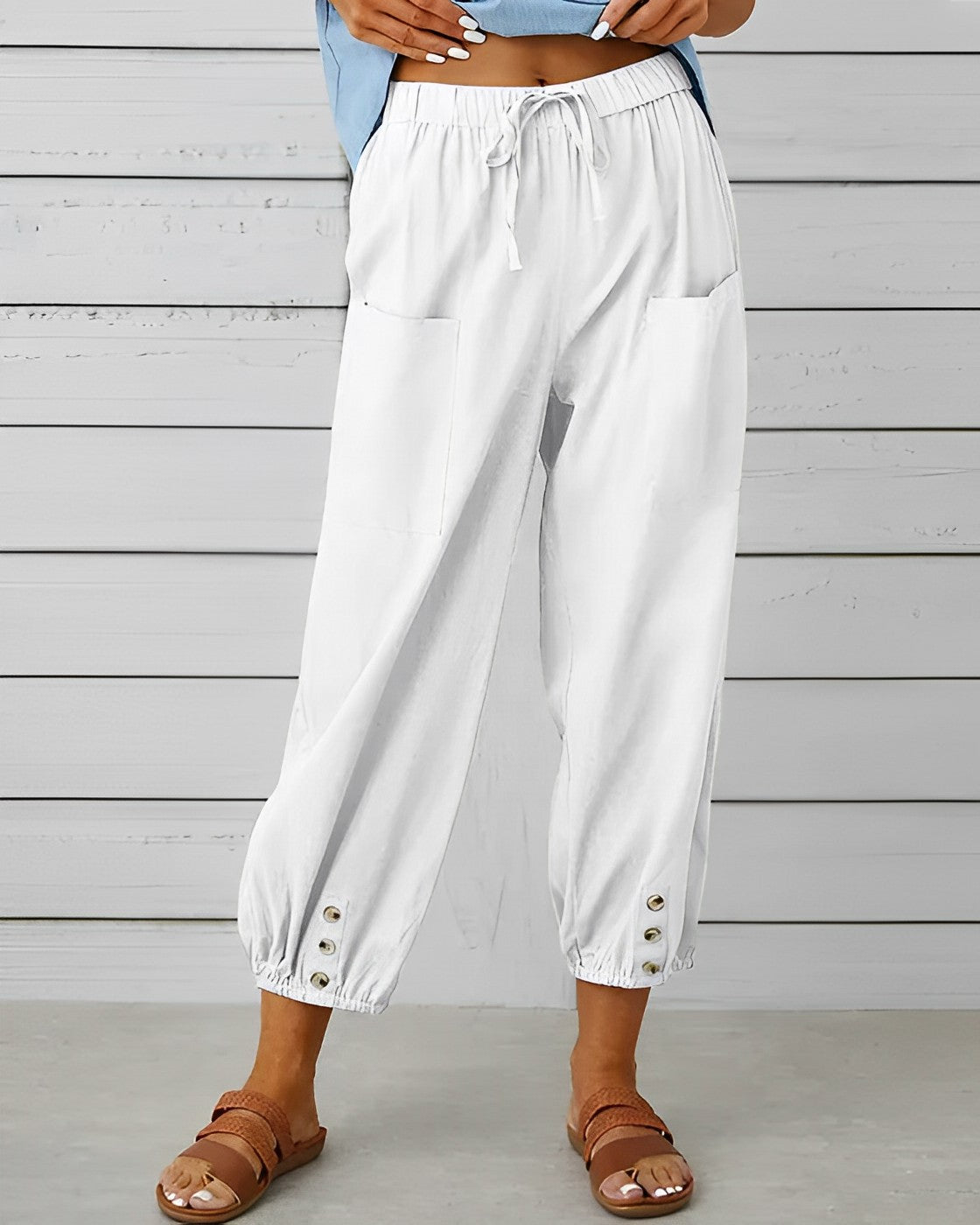 Wijde Hoge Taille Broek Comfortabel Zwart