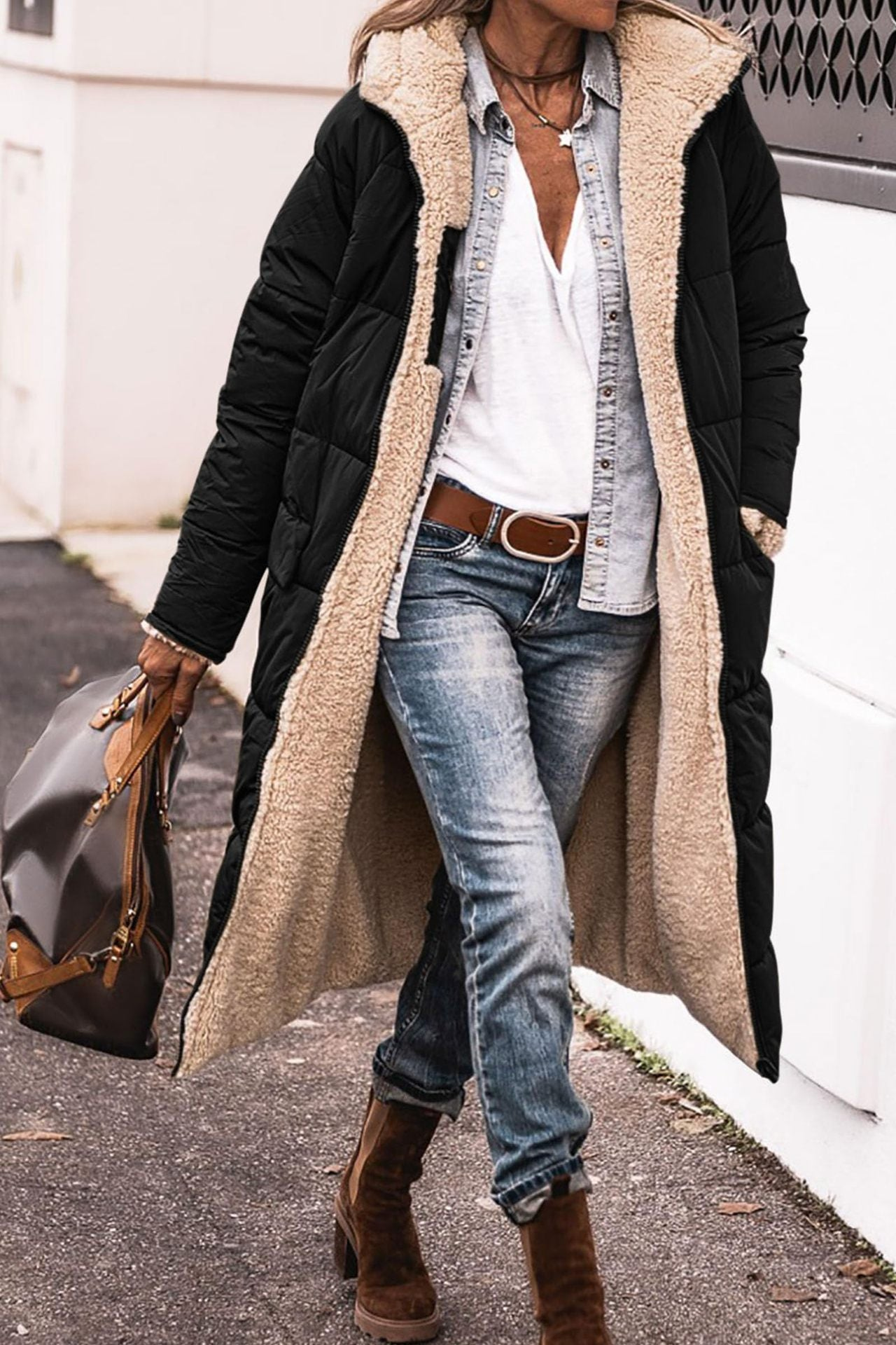 Ginetta | Elegante cappotto reversibile