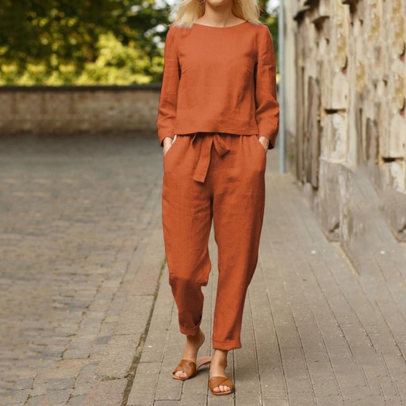 Luxe Valentina Blouse en Broek Set voor Stijlvolle Vrouwen