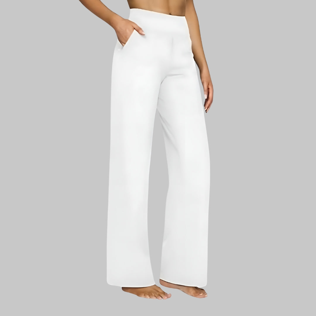 Elvira Stretchbroek Dames – Comfortabele Broek met Hoge Taille en Zakken