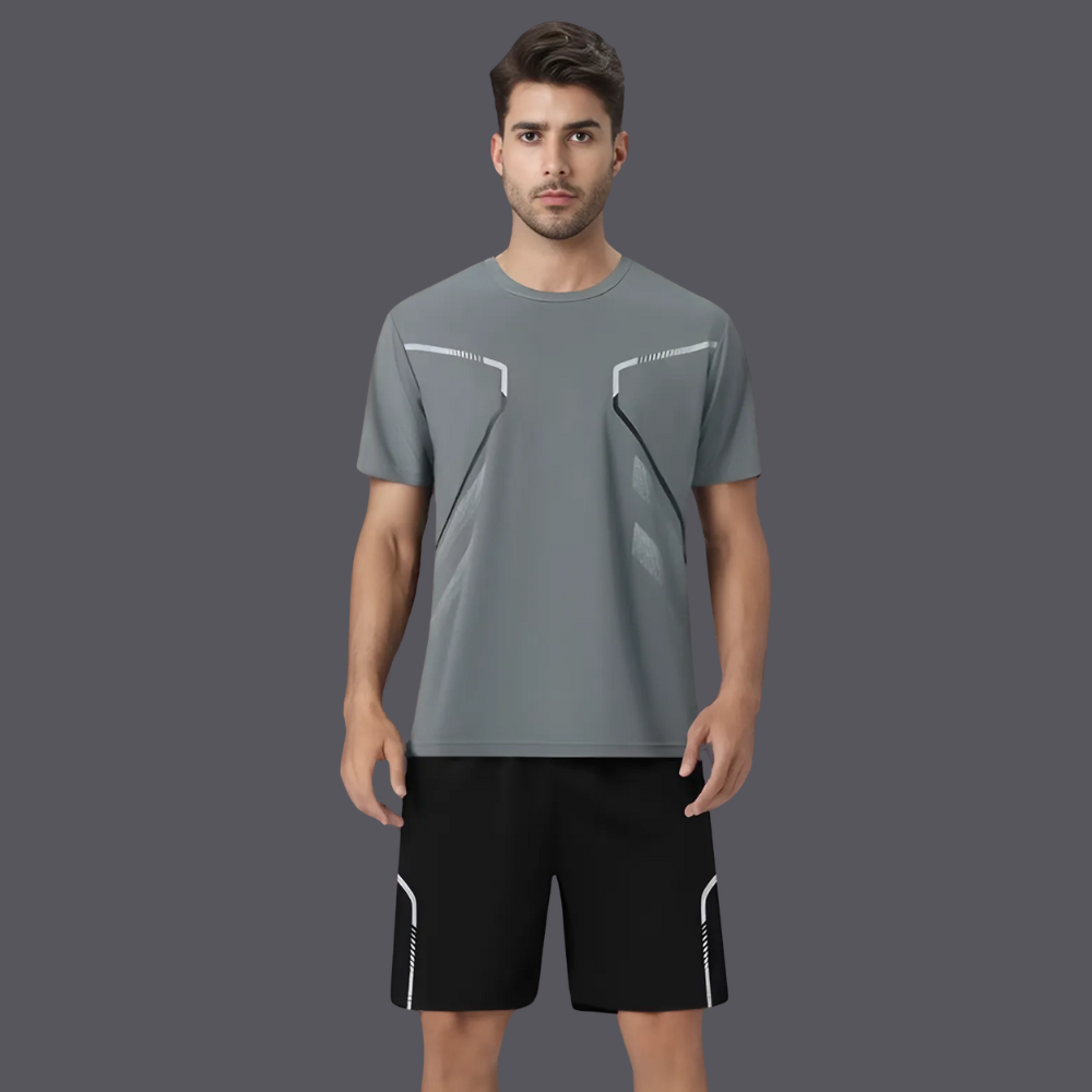 Heren Sportoutfit - T-shirt en Shorts voor Fitness en Vrije Tijd