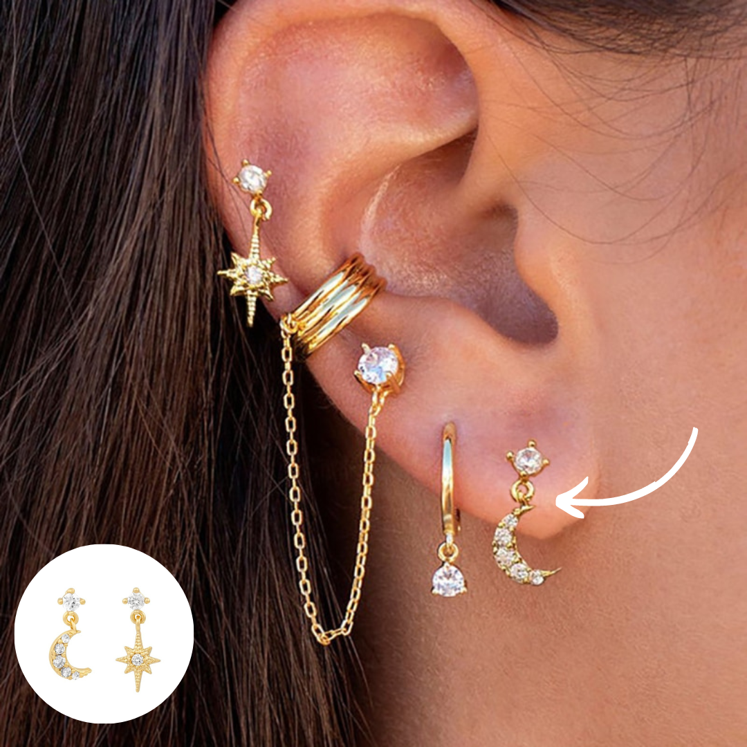 Oorbellen Set Boho Stijl Amira Zilver