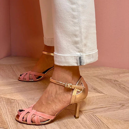 Dames Sandalen Met Fijne Bandjes Sierlijke Pasvorm