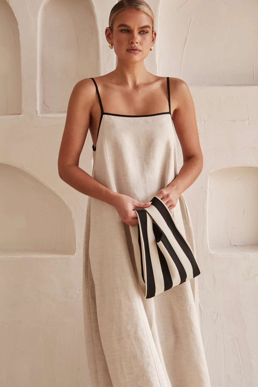 Vrouwelijke Zomerjurk Beige Jurk voor Dames