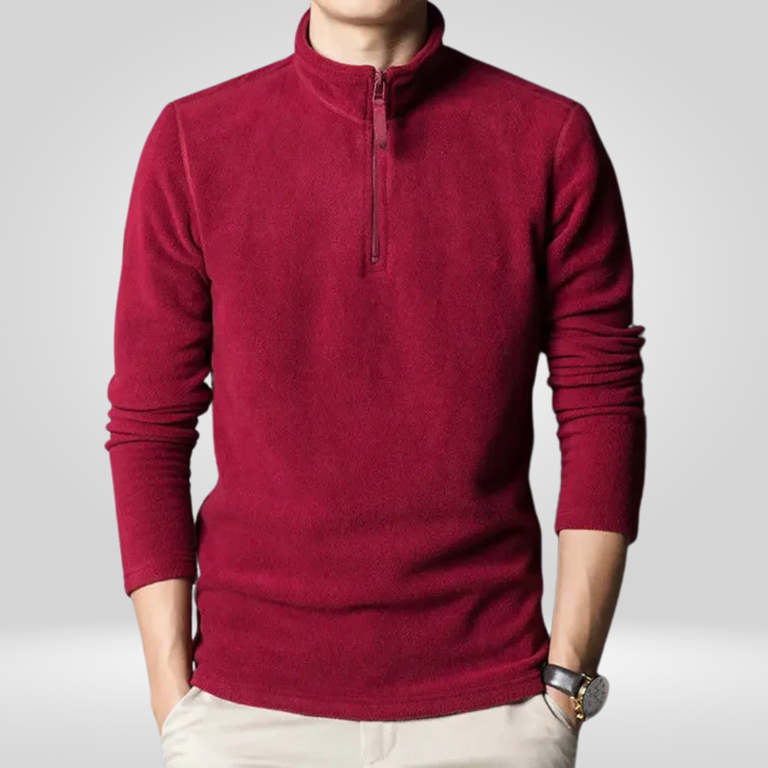 Warme Fleece Heren Trui met Rits Comfortabel
