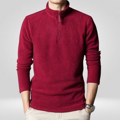 Warme Fleece Heren Trui met Rits Comfortabel