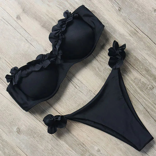 Strapless Bikini Jungle Look Sexy Dame