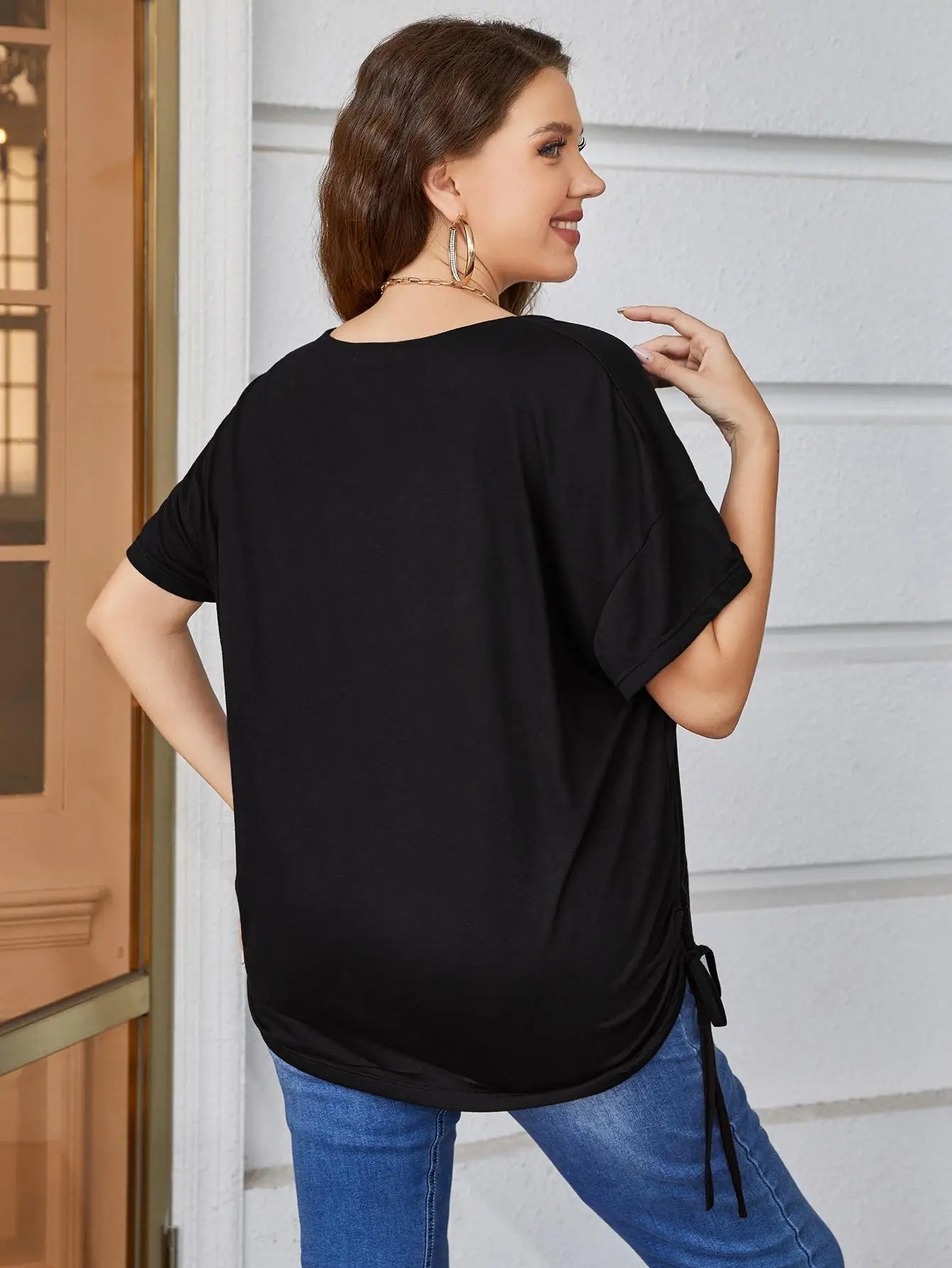 Plus-Size Top voor Vrouwen Losse Fit Trendy