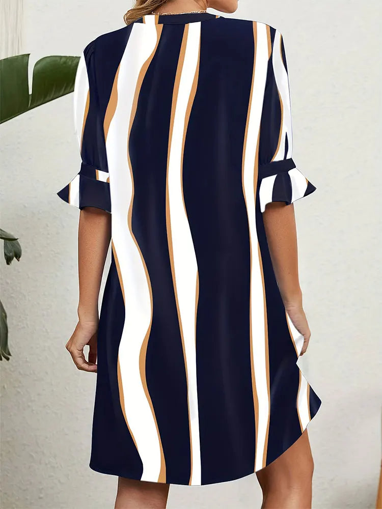 Plus-Size Jurk Casual Trendy Mode voor Dames