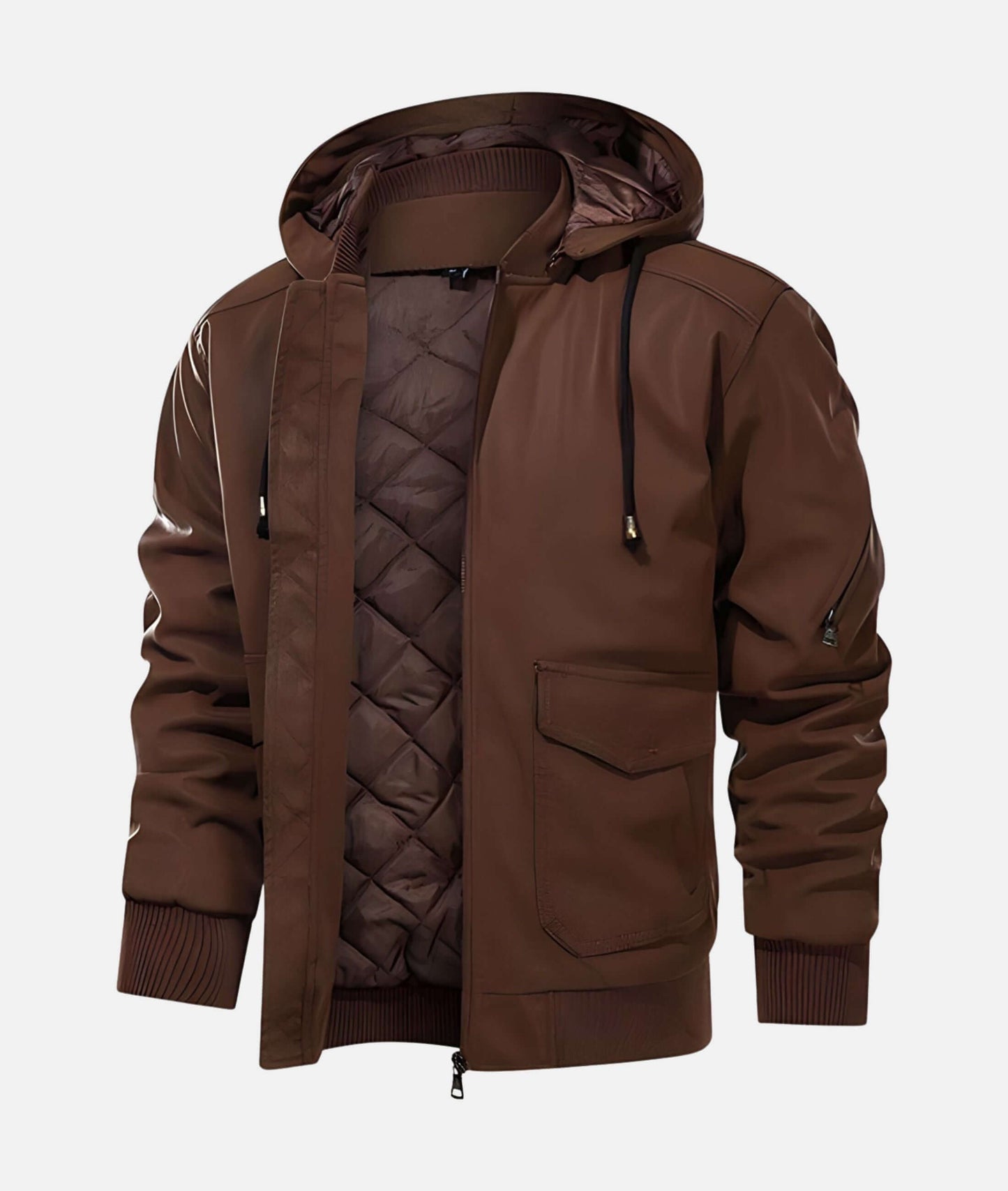 Heren Winterjas met Stijlvolle Afwerking en Warme Voering