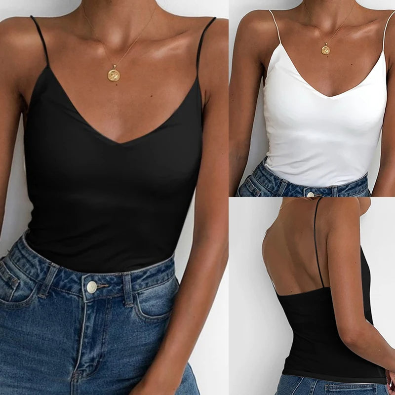 Mouwloze Vrouwentop Trendy Zomer Kleding - Mode Vibes