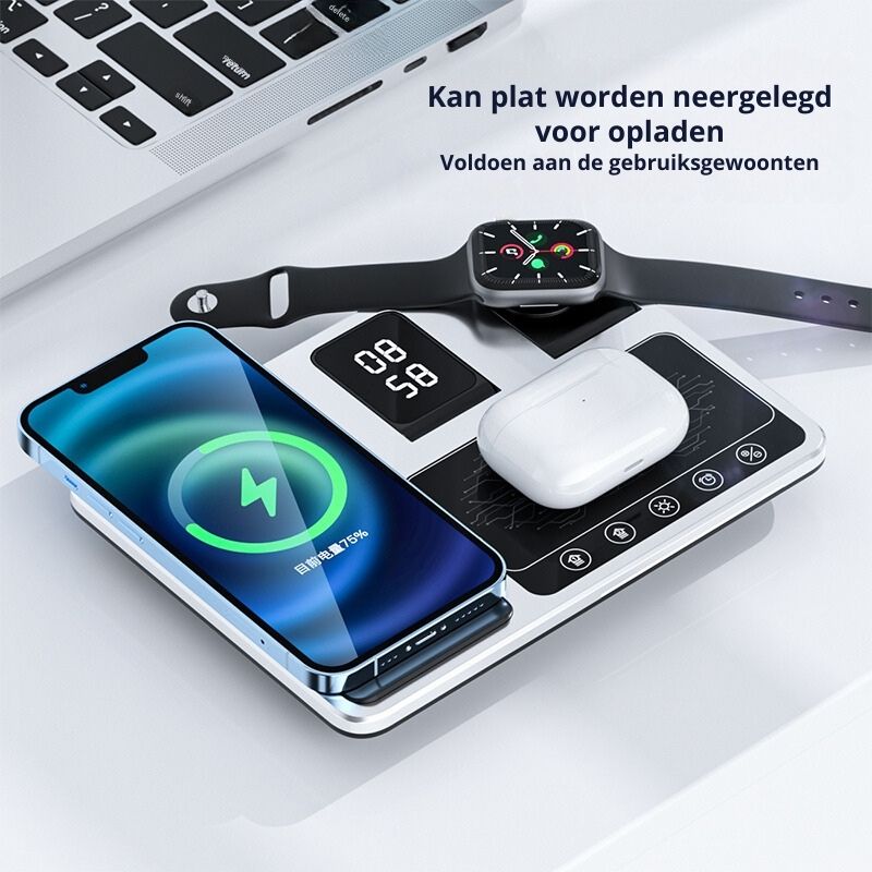 Oplaadhub 4-in-1 USB Snellaad Station