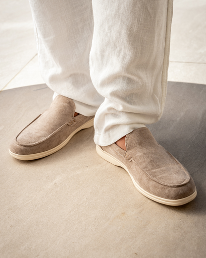 Herenzomerloafers van Suède Elegante Stijl