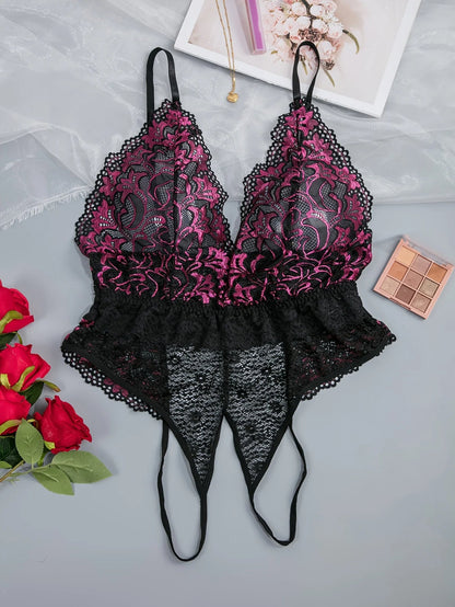 Plus Size Bodysuit Transparant Grote Maten