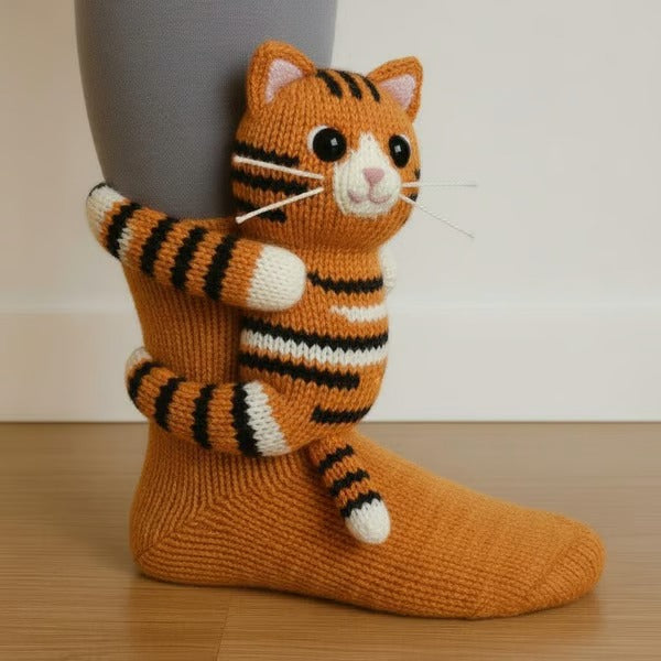 Dames Gebreide 3D Dierensokken voor Binnen