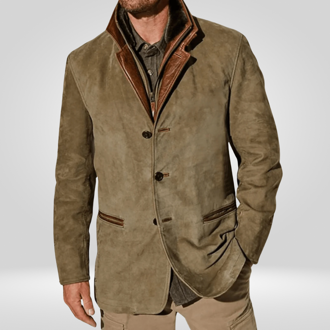 Herfstjas voor Heren Vintage Leer Leren Jacket