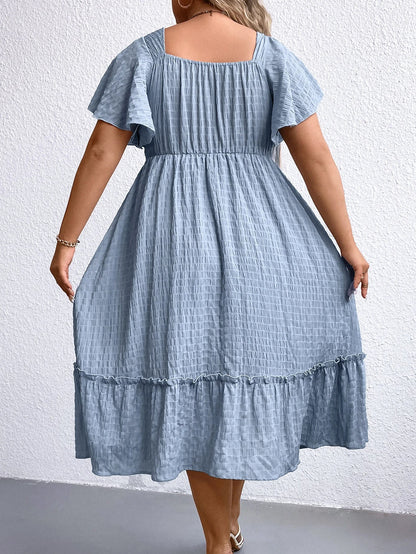 Plus-Size Zomerjurk Vintage Stijl Vrouwelijk